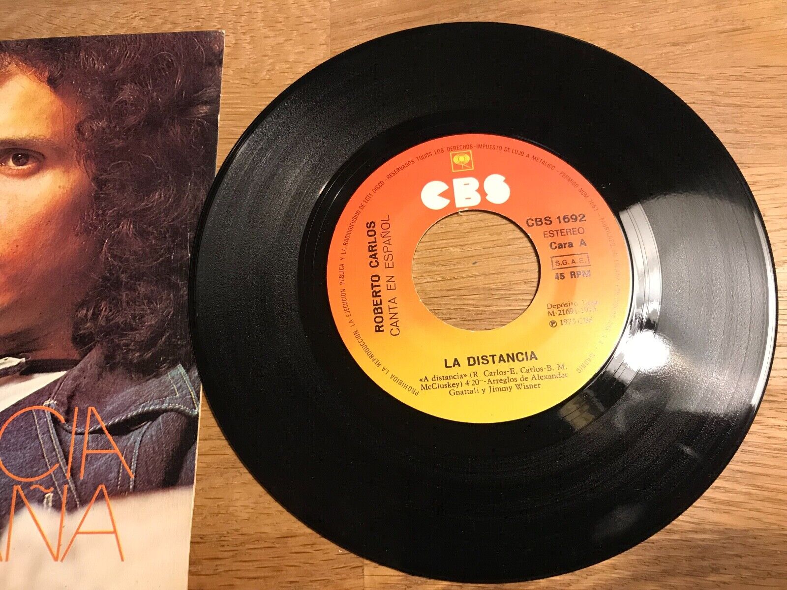 ROBERTO CARLOS "LA DISTANCIA / MA MONTANA" 1973 CBS MADRID SPAIN 1 PRESSING OOP