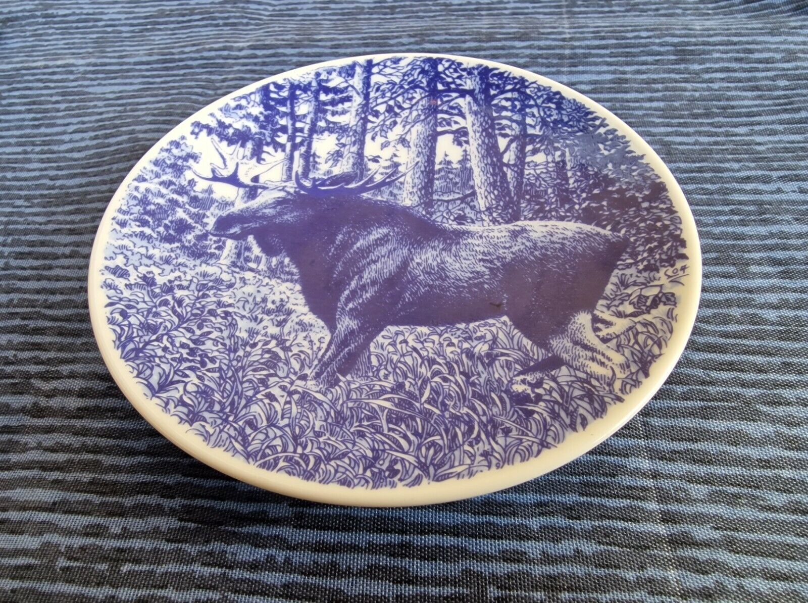 Fauna Norvegica Porsgrund Norway Elk Moose Wall Plate Scandinavian