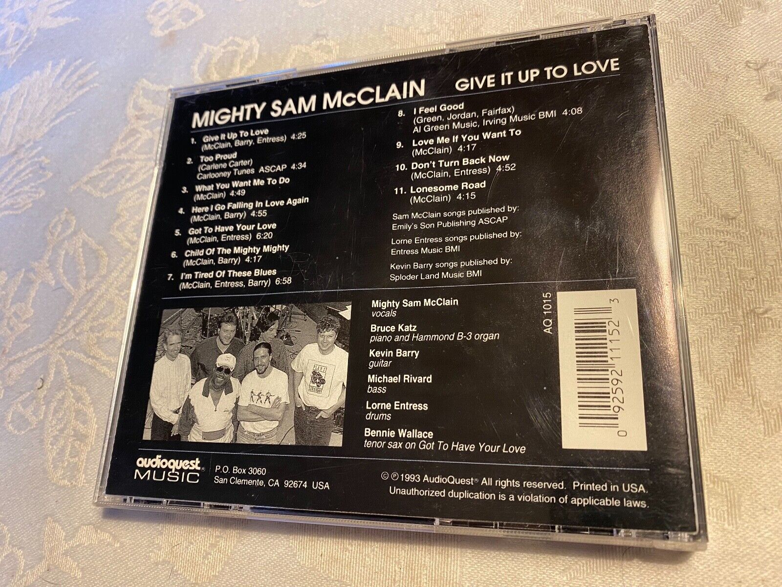 MIGHTY SAM MCCLAIN "GIVE IT UP TO LOVE" 1993 CD ALBUM 11 TRACK AUDIOQUEST MUSIC