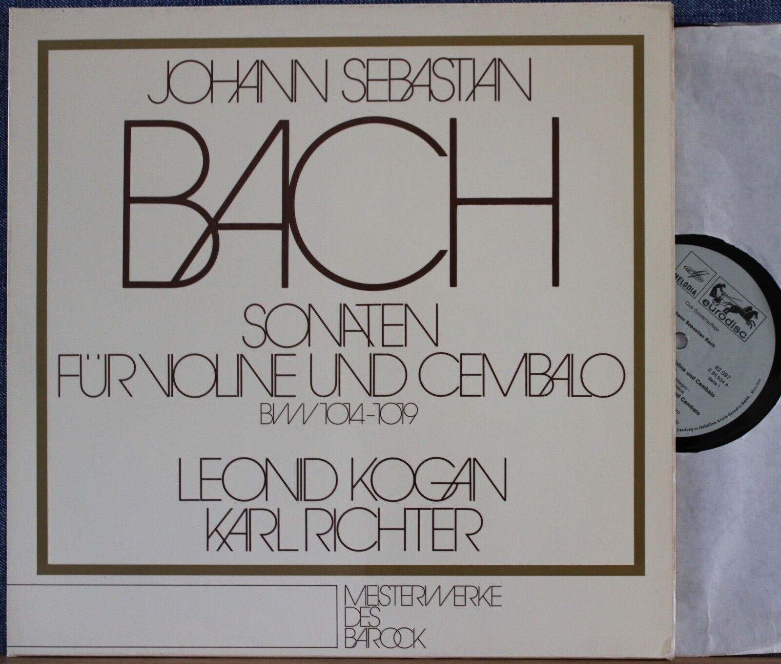 Kogan; Richter Bach (Violin sonatas) Eurodisc 62 095 (2) NM