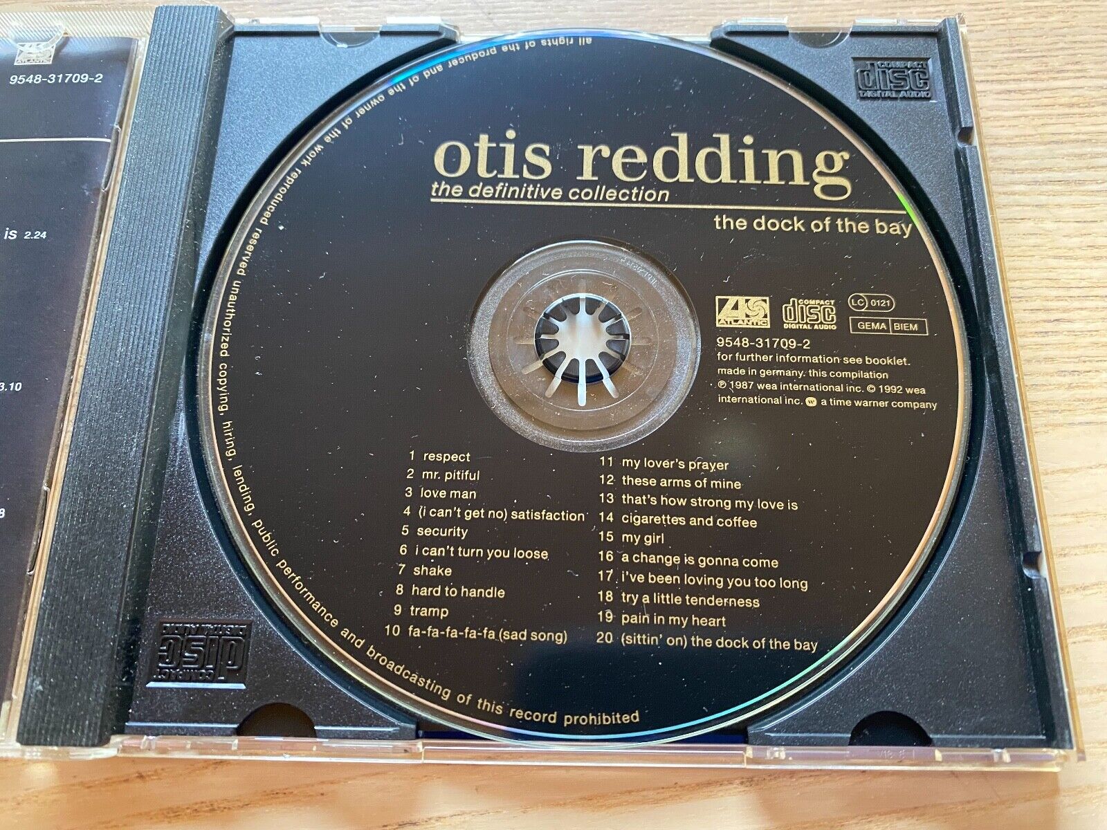 OTIS REDDING "THE DEFINITIVE COLLECTION" 1992 CD ALBUM 20 TRACK ATLANTIC RECORDS