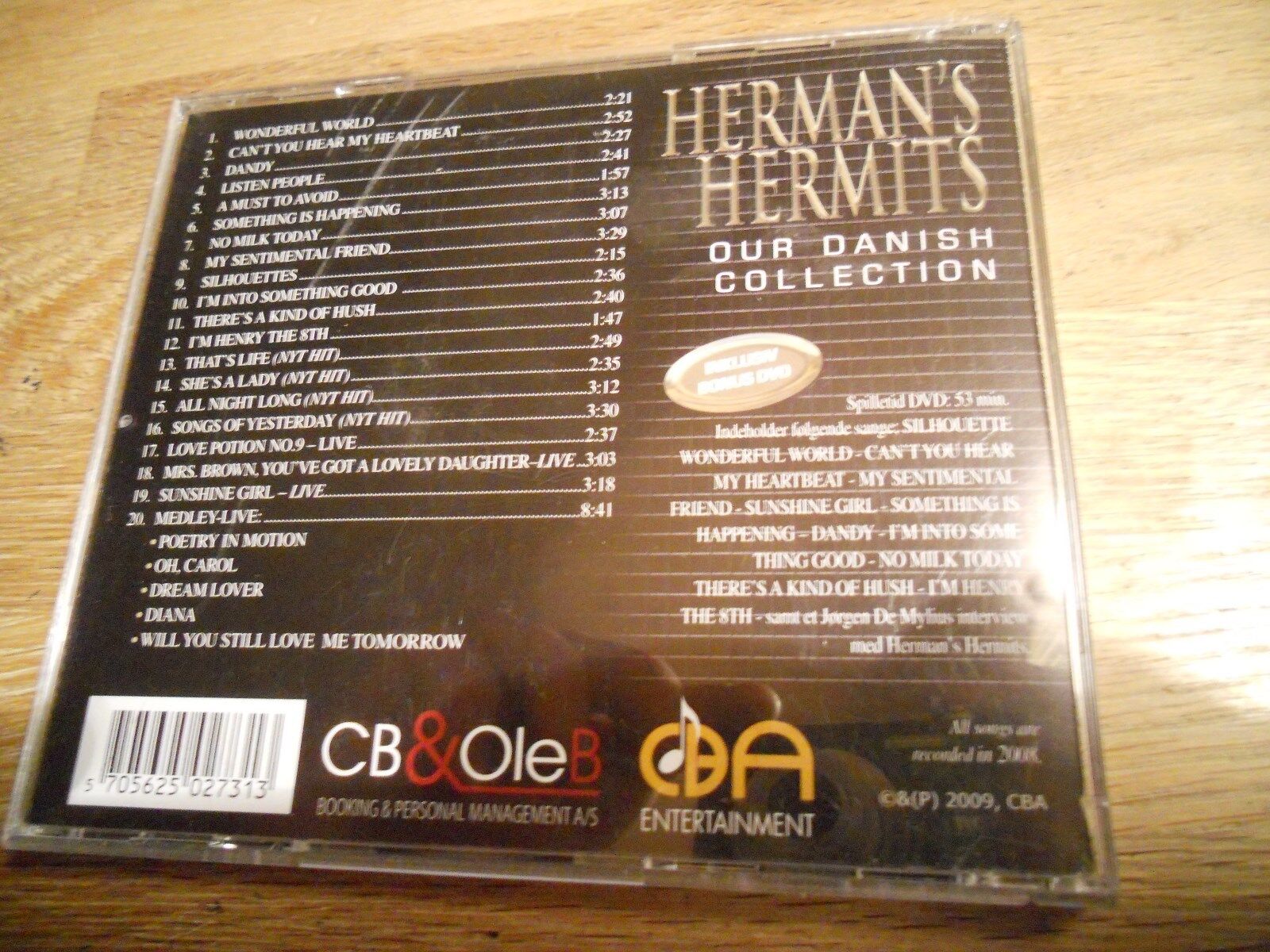 HERMAN´S HERMITS OUR DANISH COLLECTION 20 TRACKS RARE CD  BONUS DVD SET RARE***