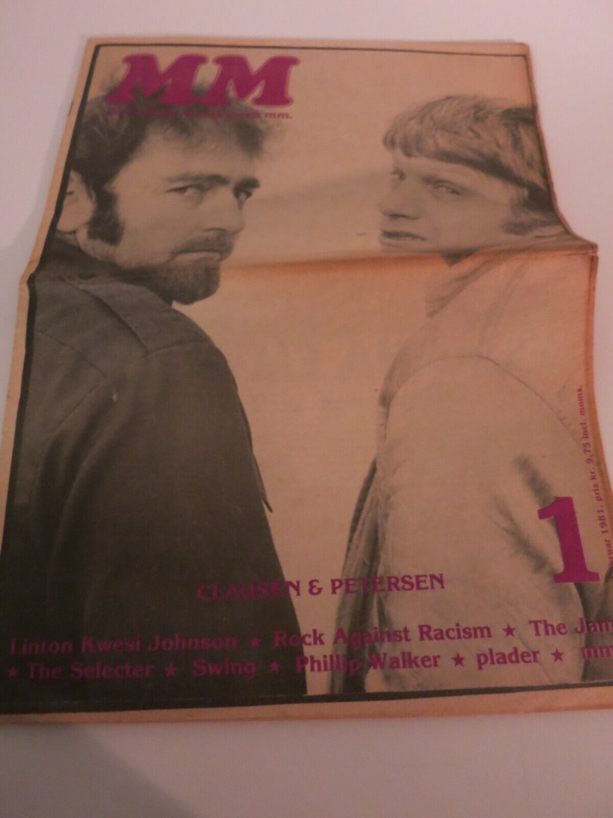 Danish Magazine 1981 ERIK CLAUSEN Leif Petersen LINTON KWESI JOHNSON NA17