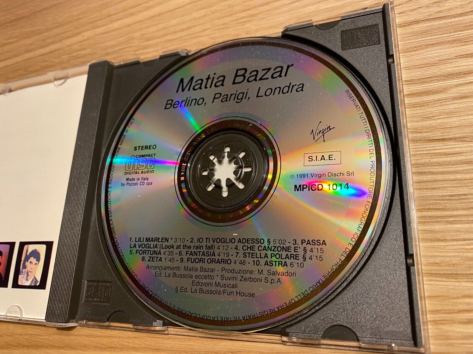 MATIA BAZAR "BERLINO PARIGI LONDRA" 1991 VIRGIN CDALBUM SIAE MADE IN ITALY