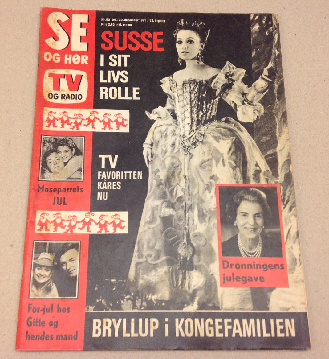 GITTE HENNING OR HÆNNING MINICOVER+SUSSE WOLD+QUEEN INGRID Danish Magazine 1971