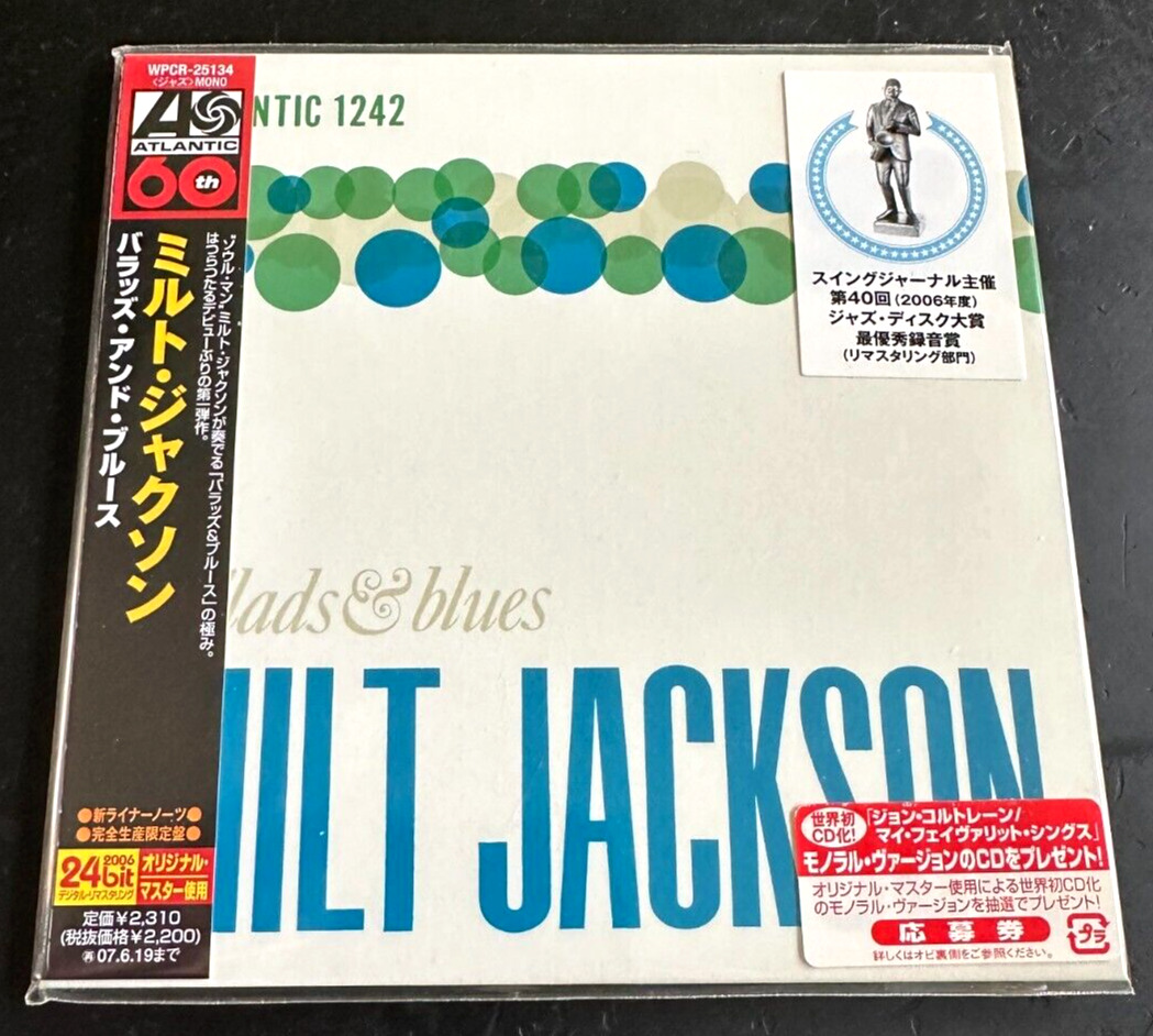 MILT JACKSON ''BALLADS  BLUES'' - MINI LP JAPAN CD -