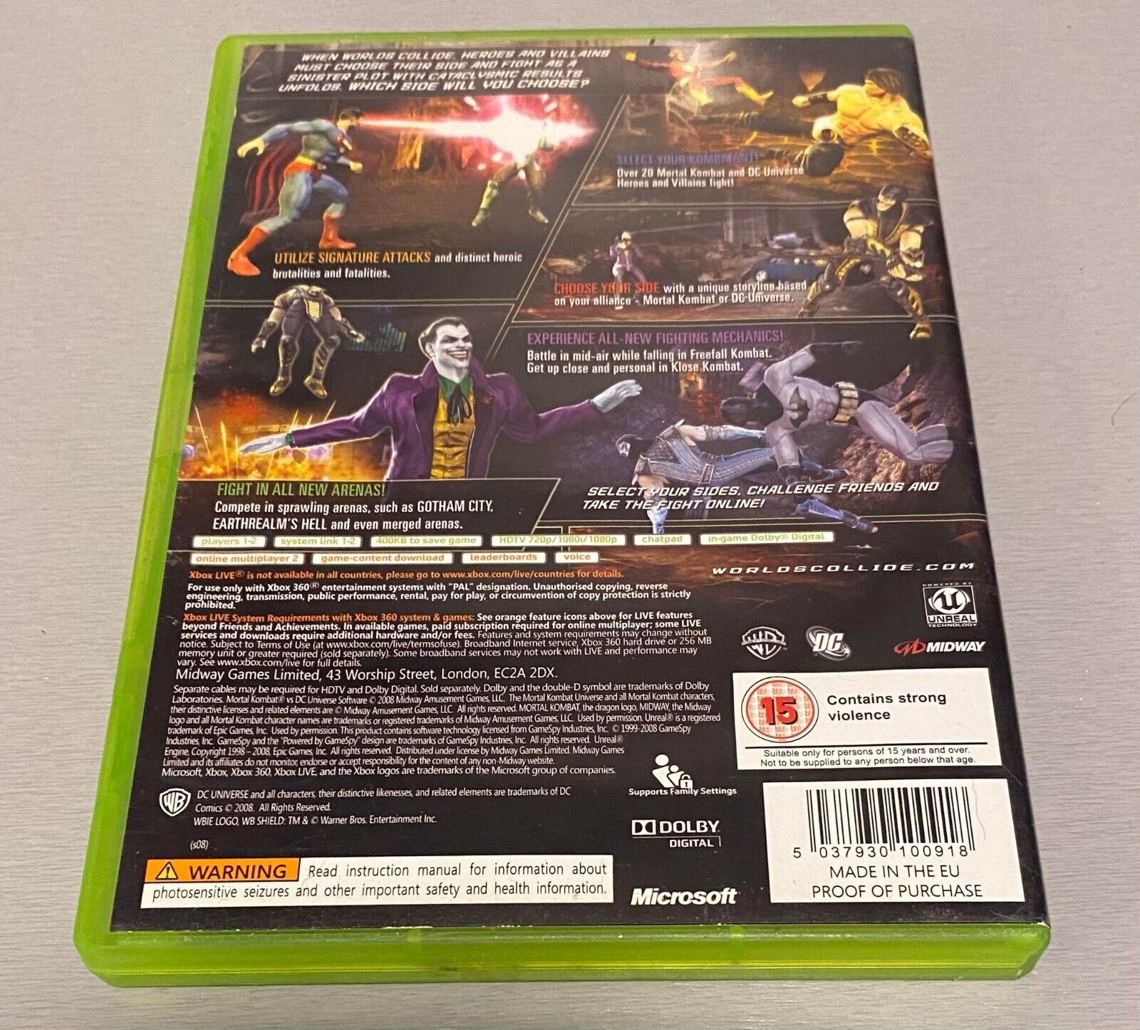 Mortal Kombat vs DC Universe XBOX 360 (Complete)