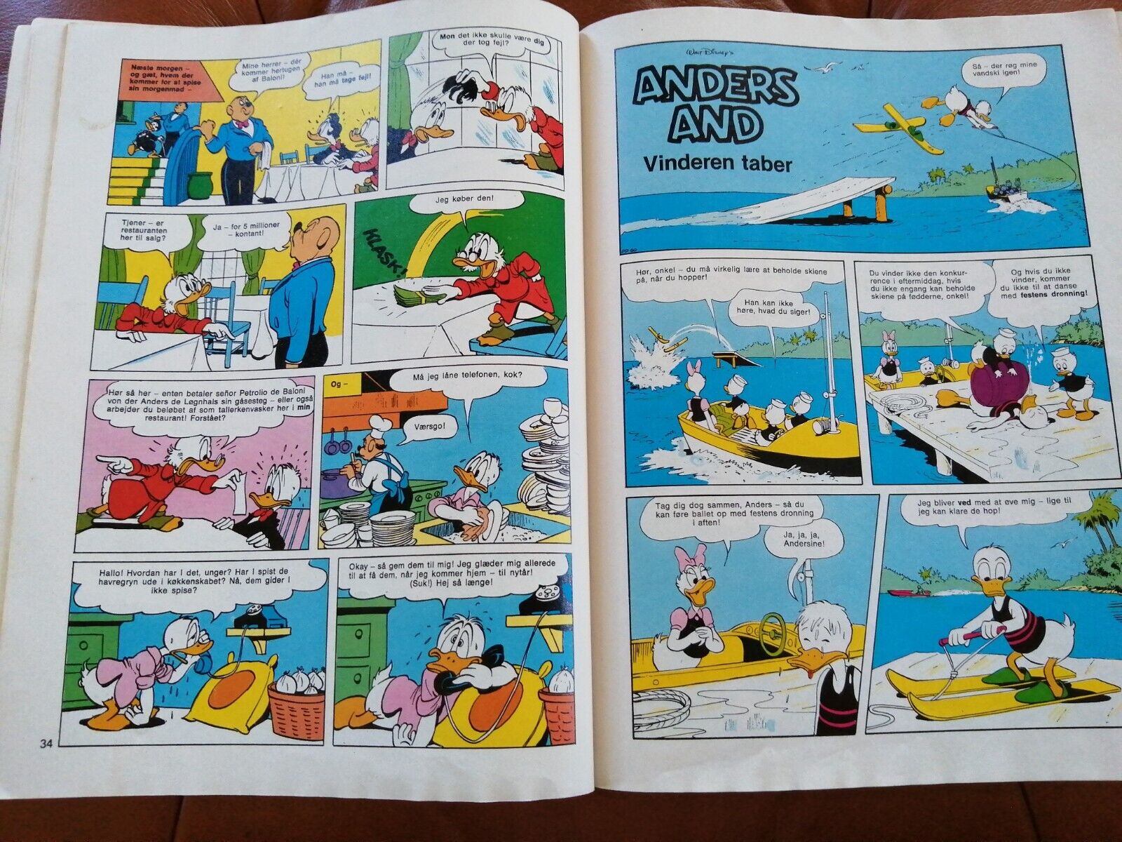 Denmarkcomic book"Bedste Historier Om Anders And"Donald DuckDisneyNo 7-1978