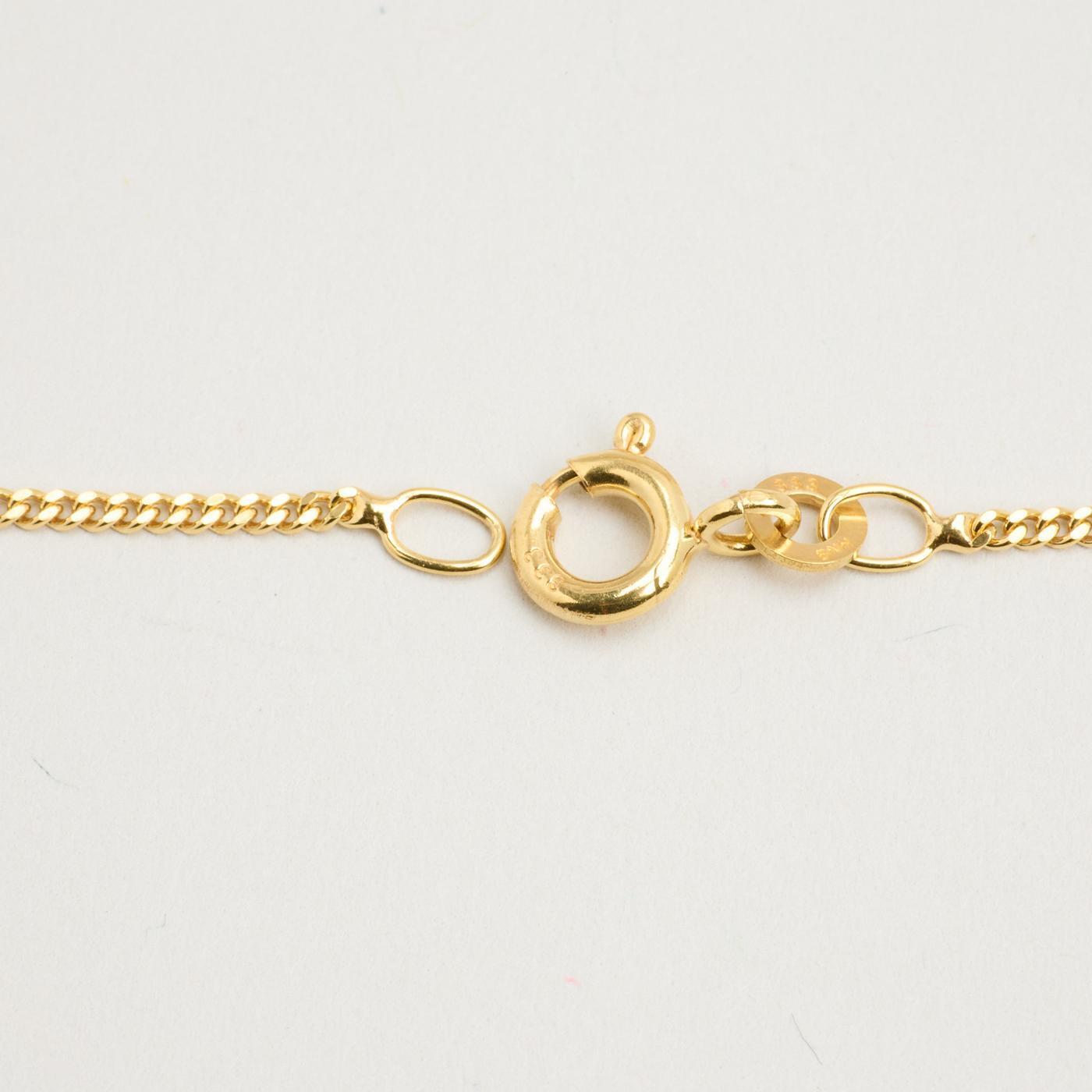 Curb Necklace in 8K Gold 1673 inches | Vintage Solid Gold | Premium