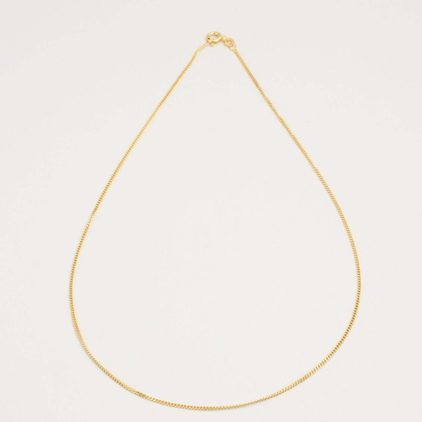 Curb Necklace in 8K Gold 1673 inches | Vintage Solid Gold | Premium