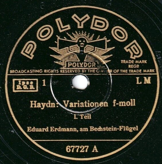 Erdmann Haydn (Variations f-min) Pol 67727-8 (2) NM-