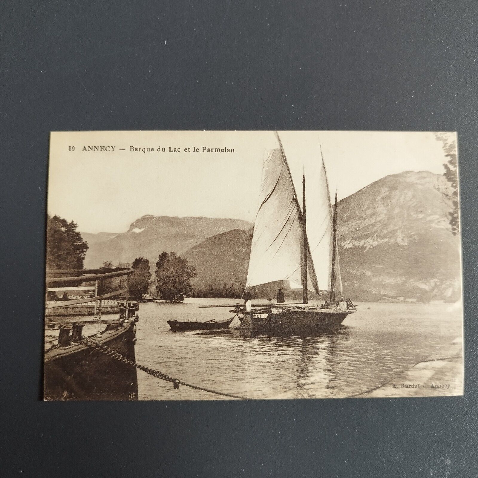 France -39-Annecy - Barque du Lac et le Parmelan 1910s