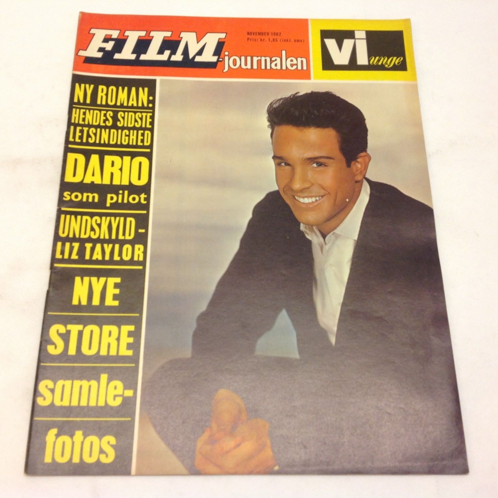 Warren Beatty On Front Cover Vtg Original 1962 Danish Magazine "Film-Journalen"