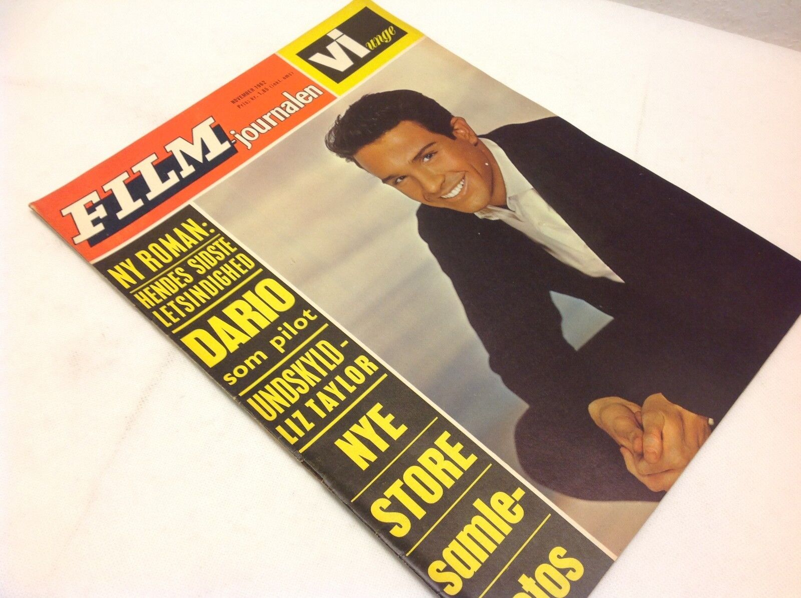 Warren Beatty On Front Cover Vtg Original 1962 Danish Magazine "Film-Journalen"