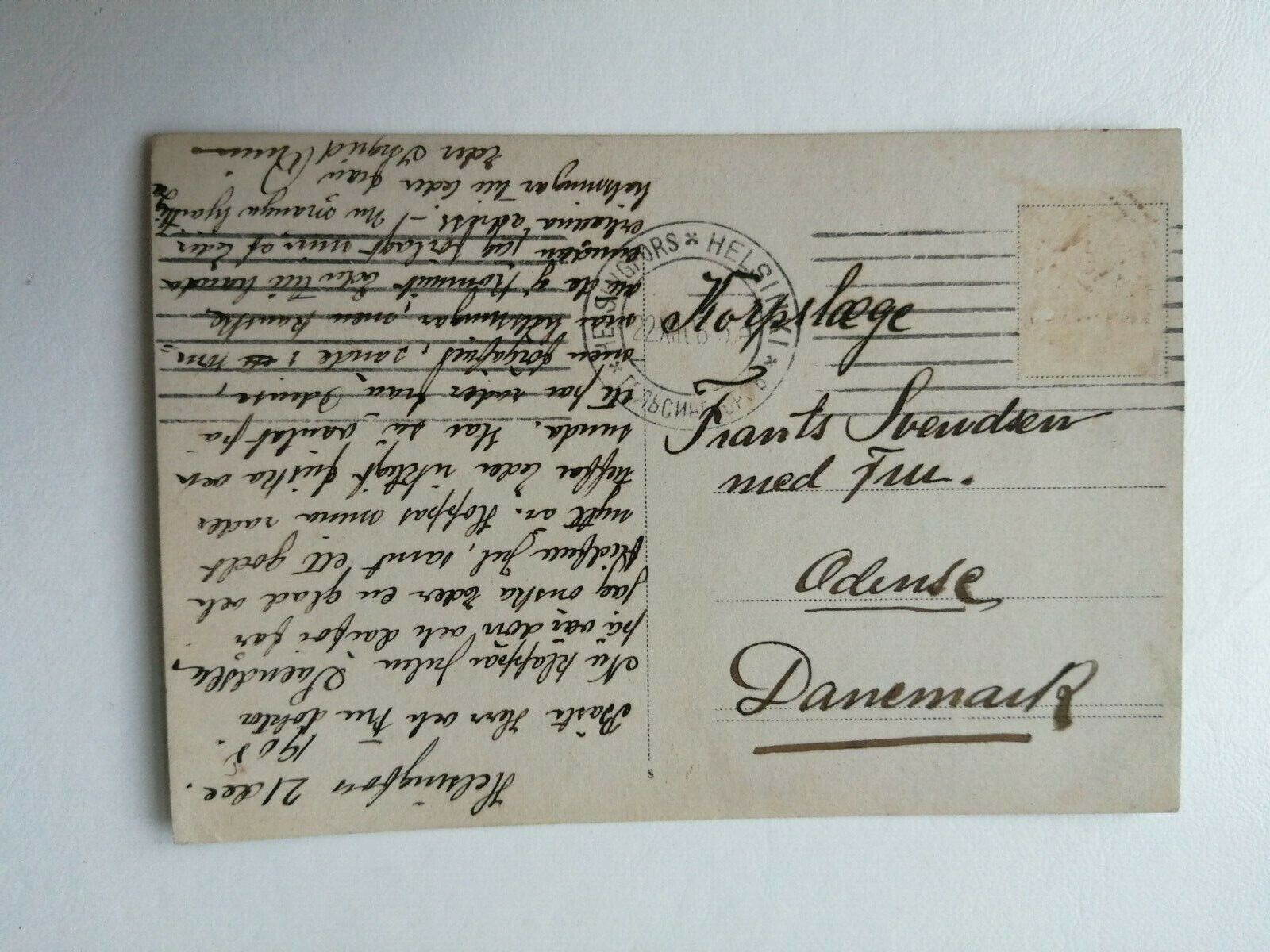 Antique Postcard FinlandPosted to Denmark in 1908