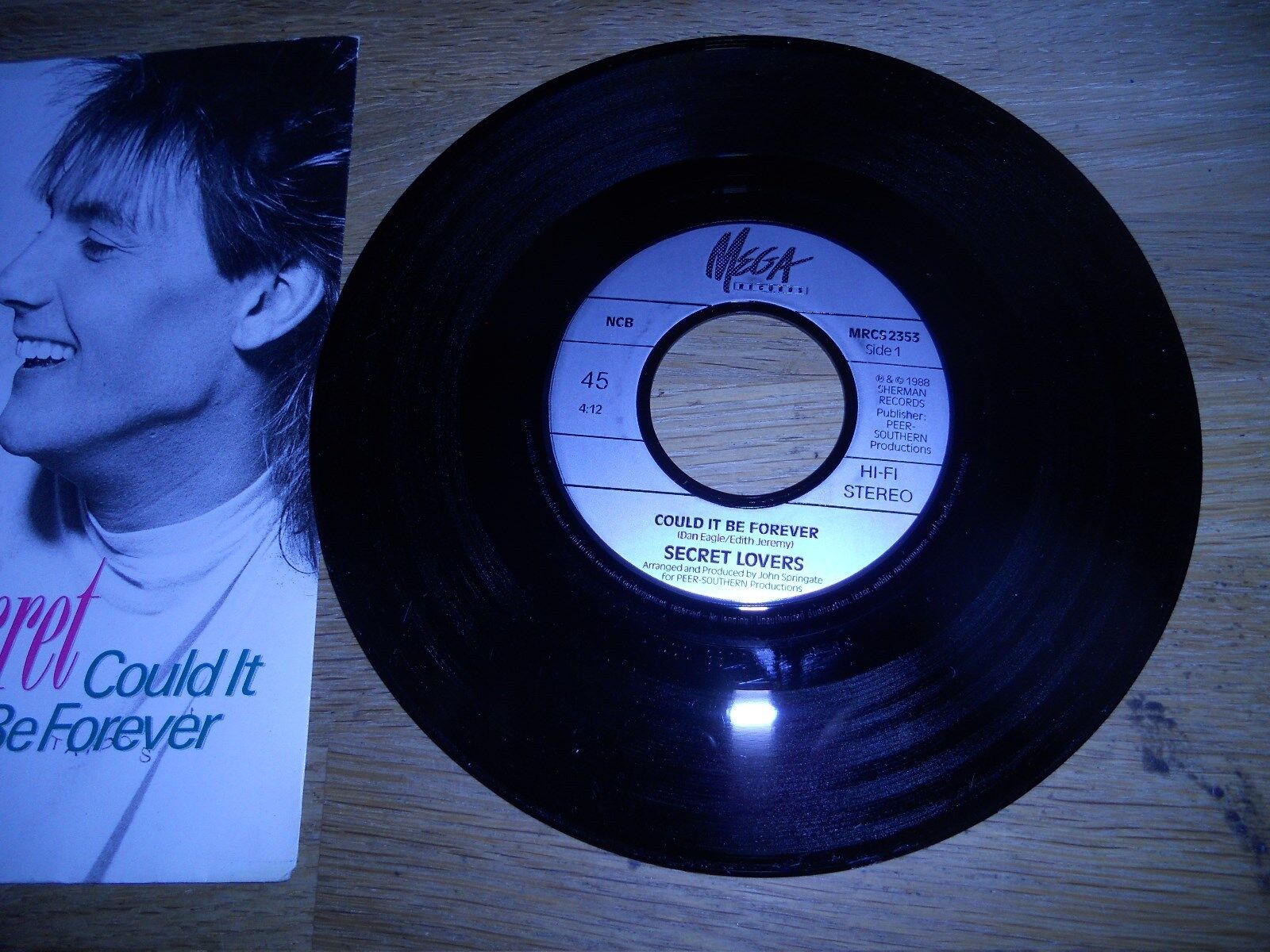 SECRET LOVERS COULD IT BE FOREVER 1988 MEGA RECORDS NCB RARE DANISH VINYL SINGLE