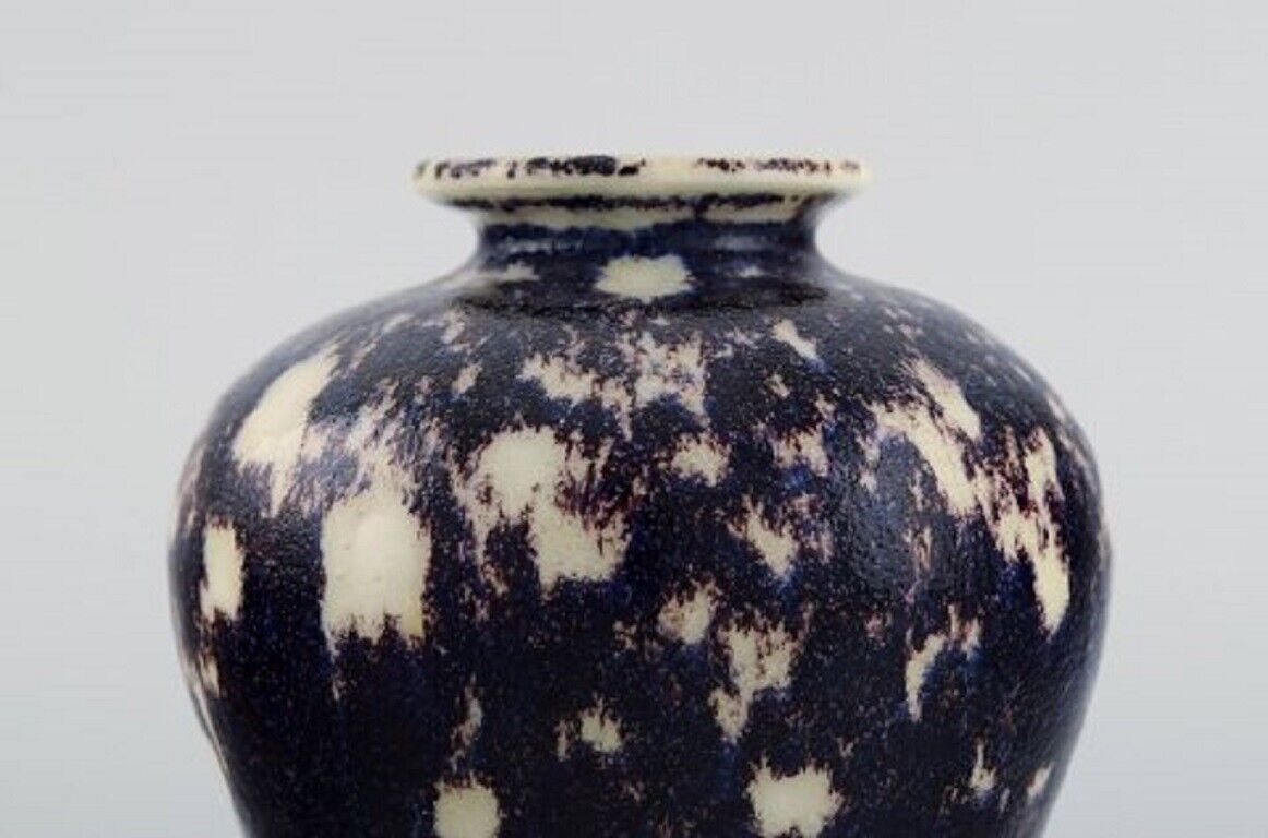 European studio ceramicist Unique vase in glazed ceramics 21st Century