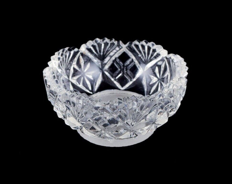 Fåglavik Glasbruk (1874-1980) Sweden Six salt cellars in clear handmade glass