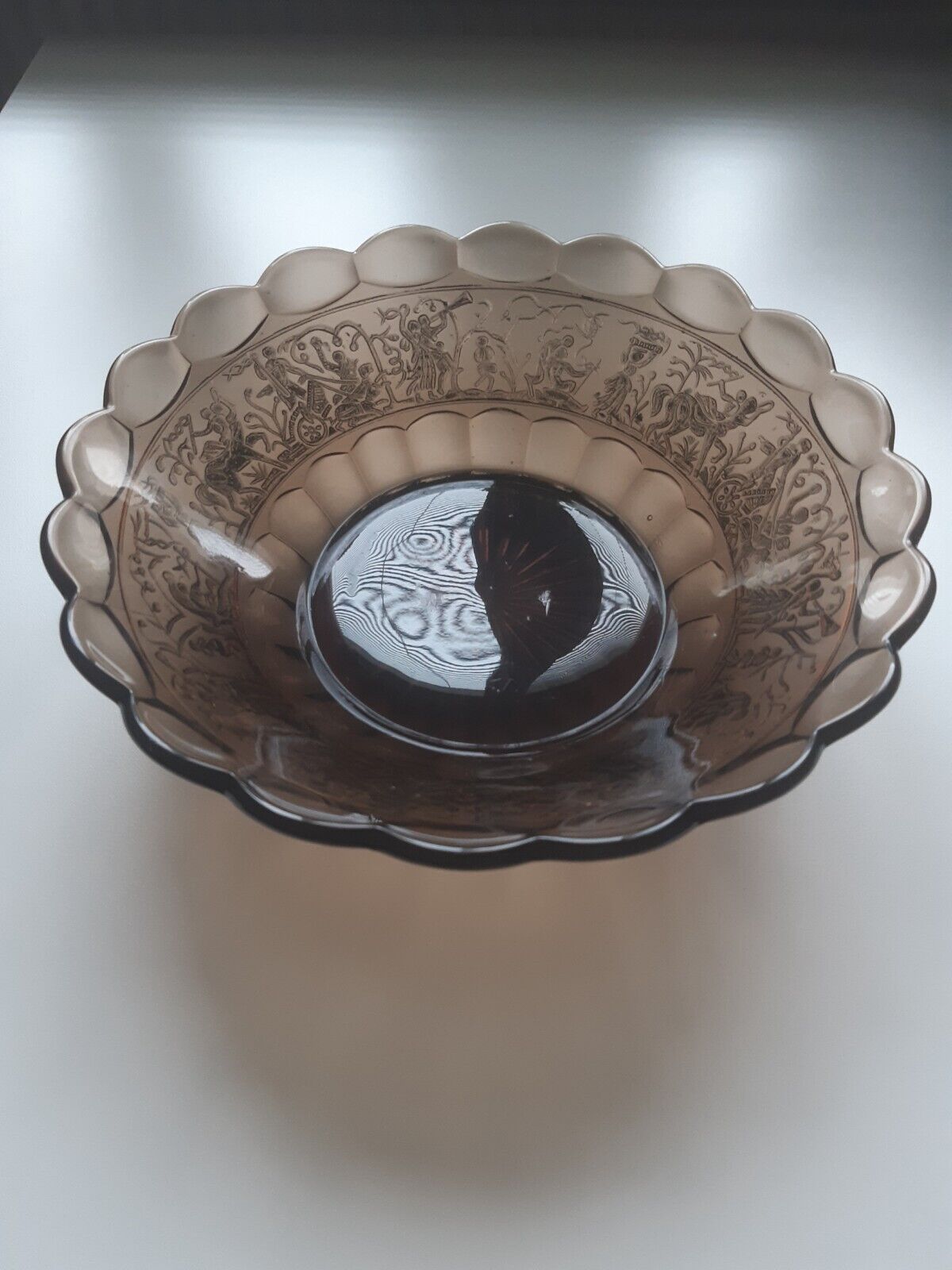 Germany Walther  Sohne art deco fume glass bowl