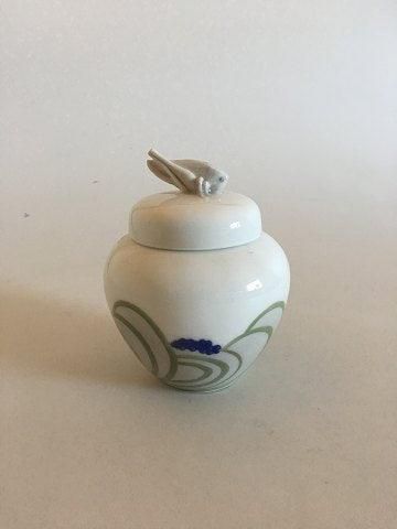 Royal Copenhagen Art Nouveau Lidded bowl with Grasshopper No 893/254