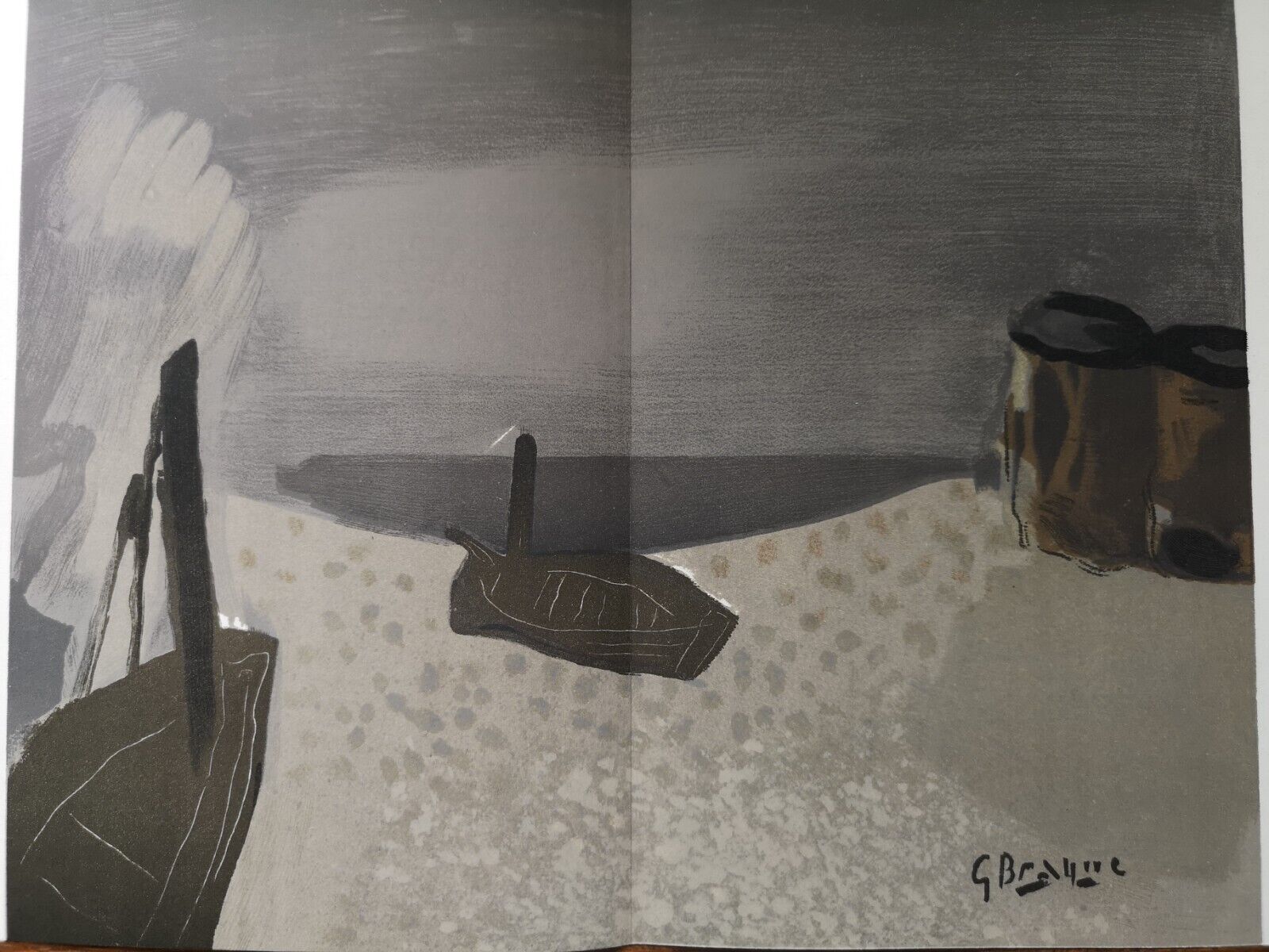 Georges Braque lithograph "Marine" Galerie Maeght Paris 1952