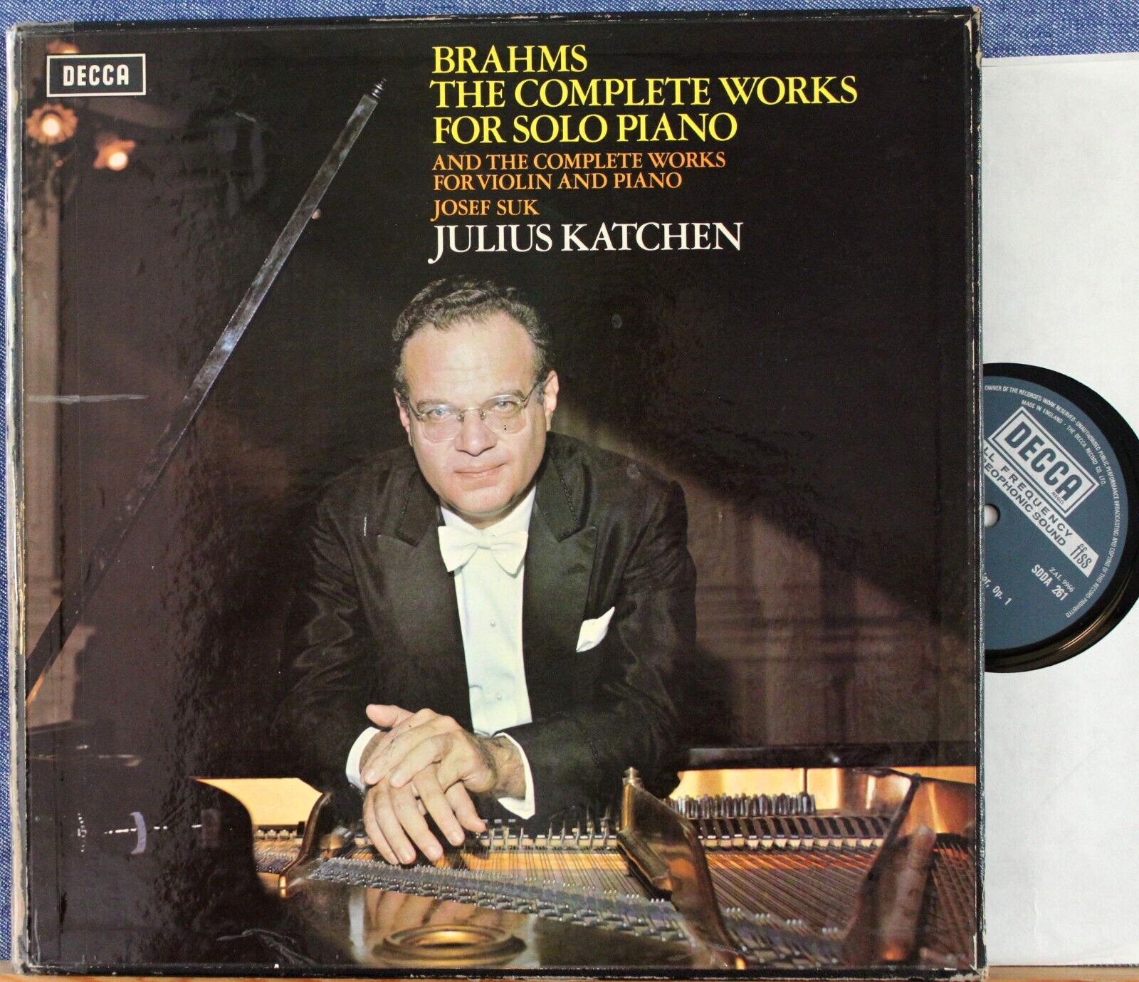 Katchen; Suk Brahms (works for piano solo  violin and piano) Decca SDDA 261-9