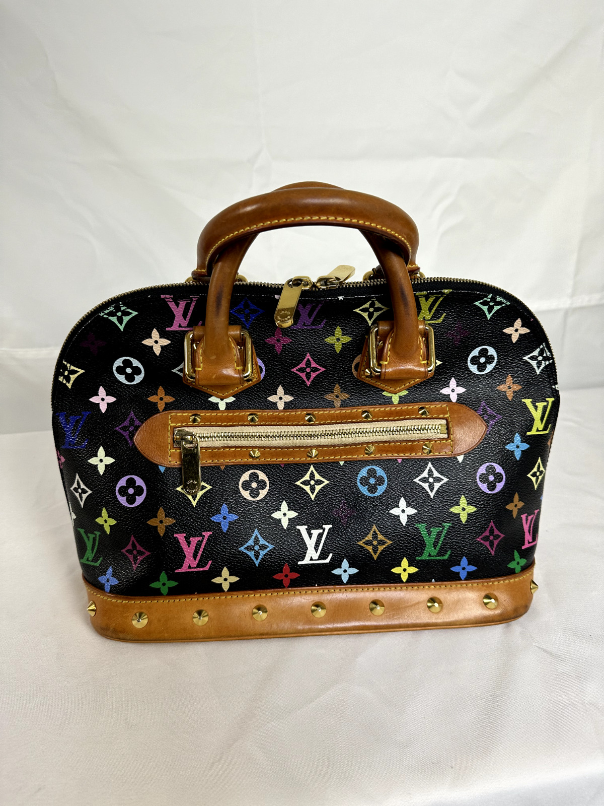 Louis Vuitton Alma Shoulder Bag PM Black Monogram Multicolor Canvas