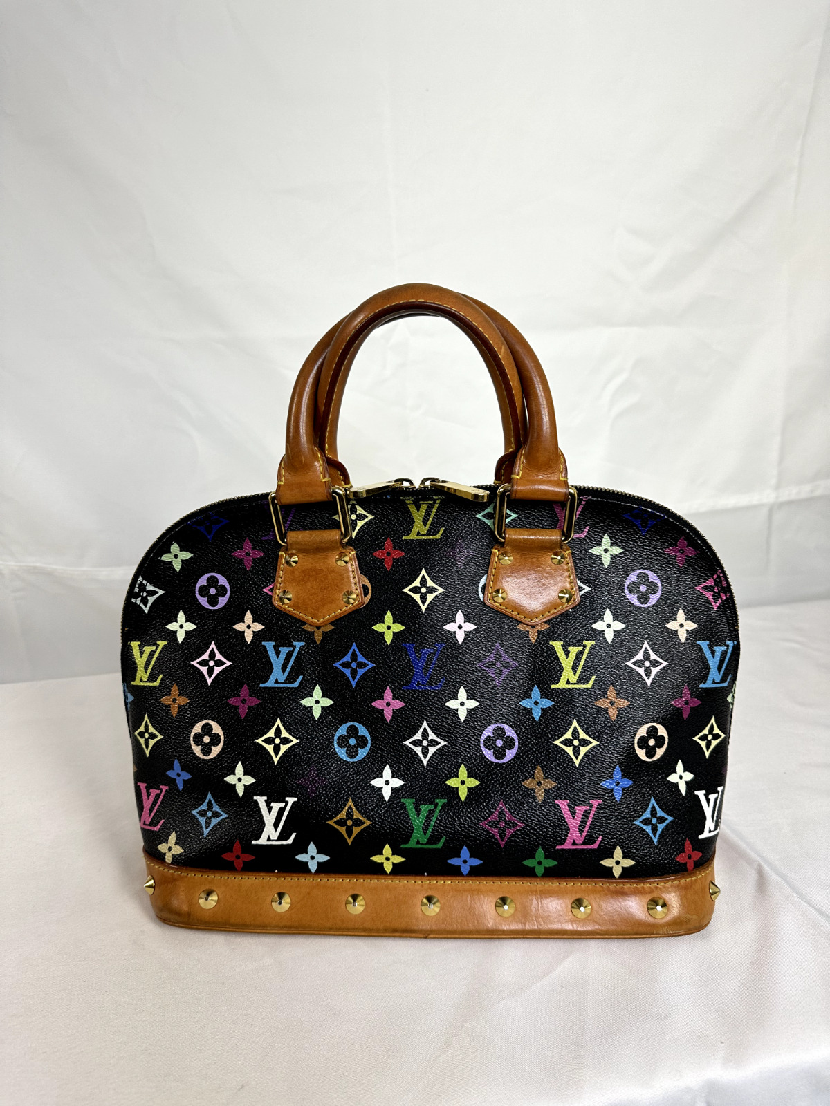 Louis Vuitton Alma Shoulder Bag PM Black Monogram Multicolor Canvas