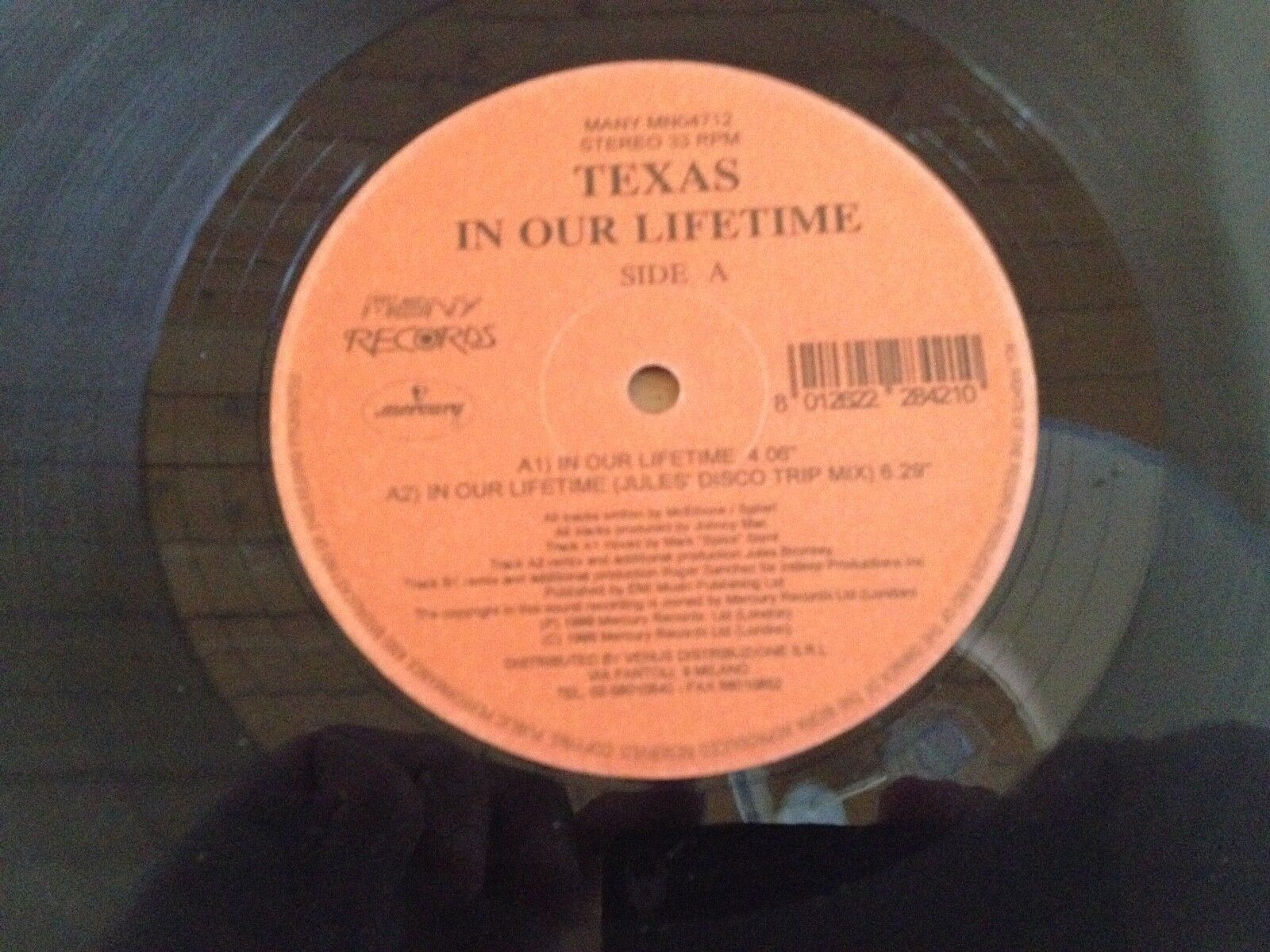 TEXAS "IN OUR LIFETIME" 1999 LIMITED EDITION ITALIAN PRESSED MAXI SINGLE MERCURY