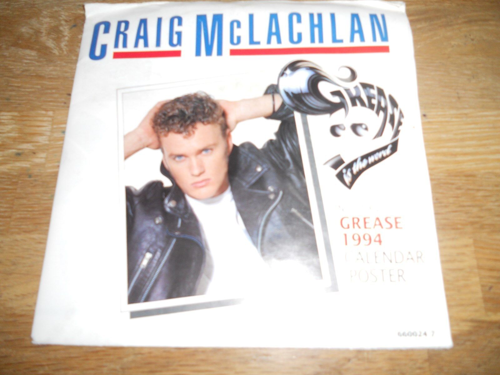 CRAIG MCLACHLAN "GREASE" WITH CALENDAR POSTER 7" SINGLE USED 1993 EPIC RECORDS**