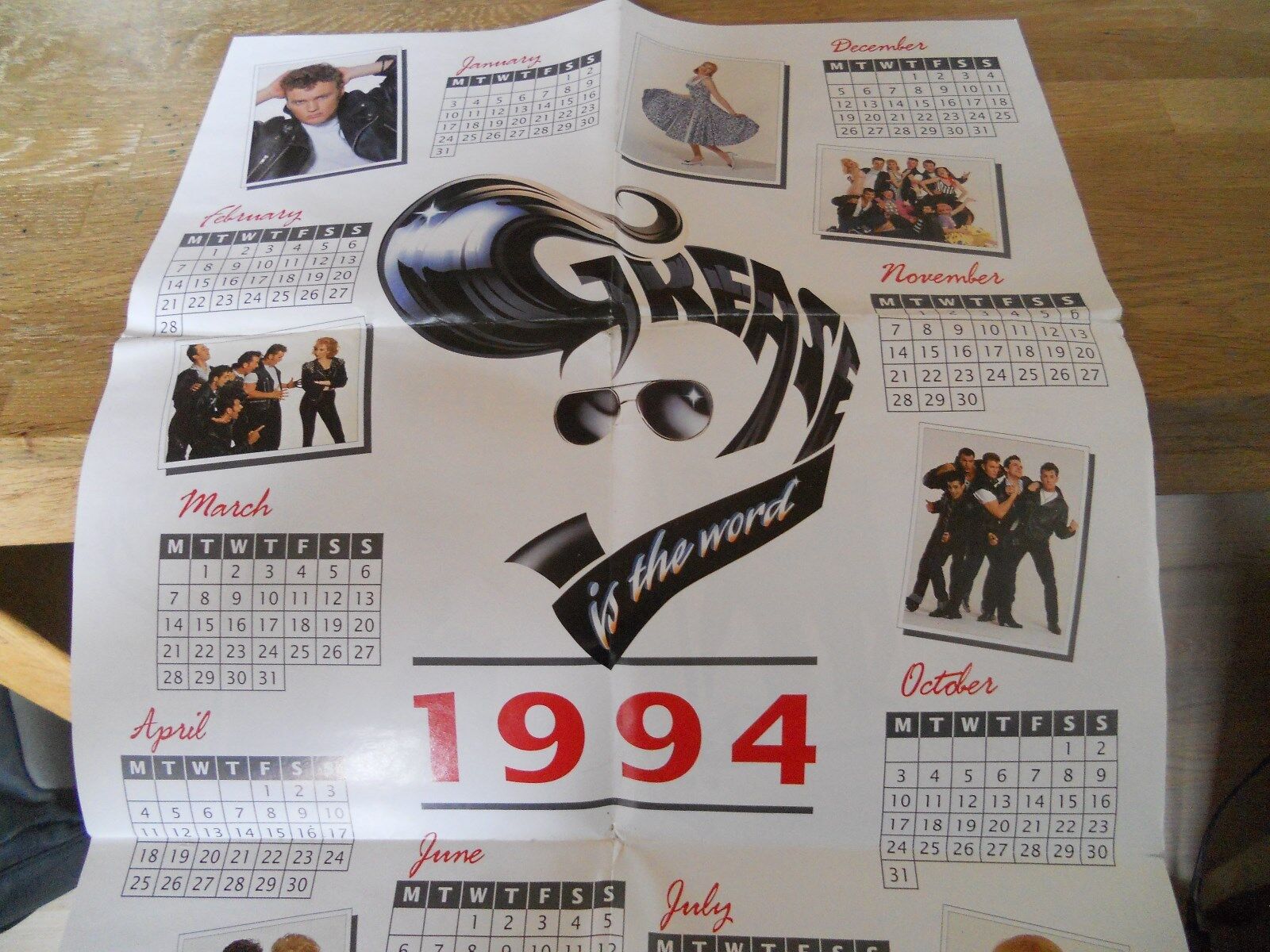 CRAIG MCLACHLAN "GREASE" WITH CALENDAR POSTER 7" SINGLE USED 1993 EPIC RECORDS**