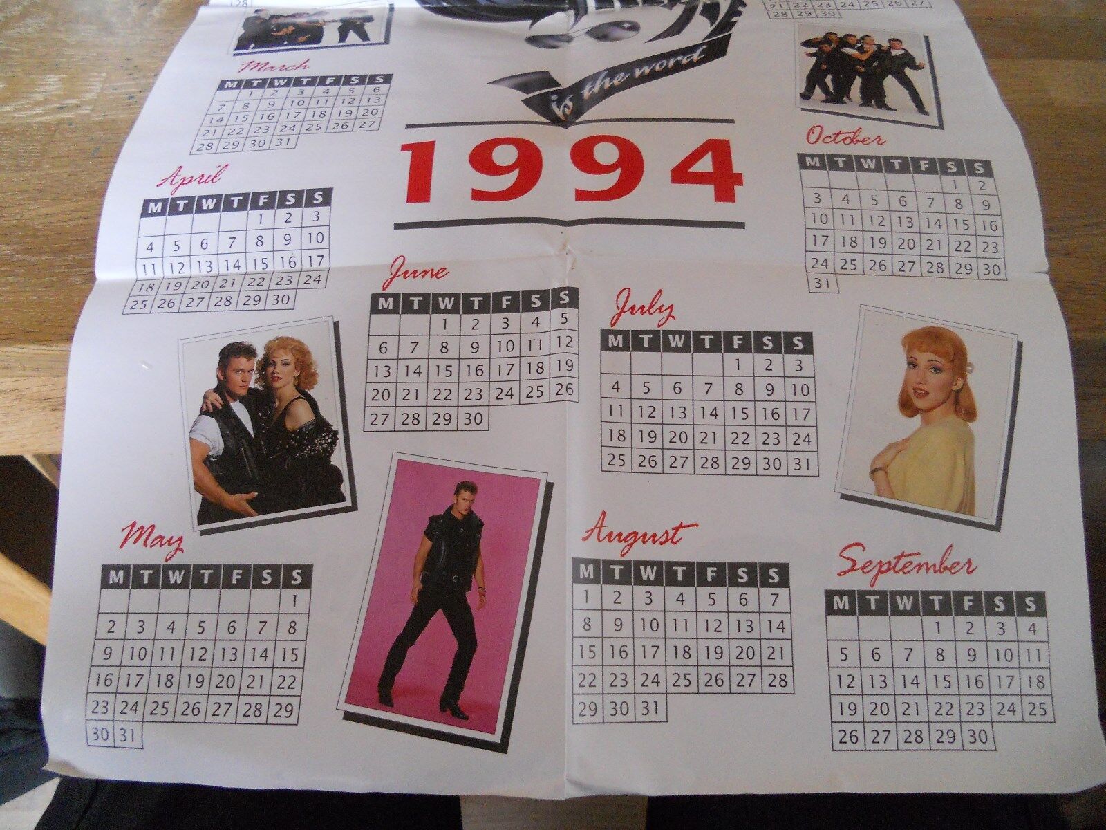 CRAIG MCLACHLAN "GREASE" WITH CALENDAR POSTER 7" SINGLE USED 1993 EPIC RECORDS**