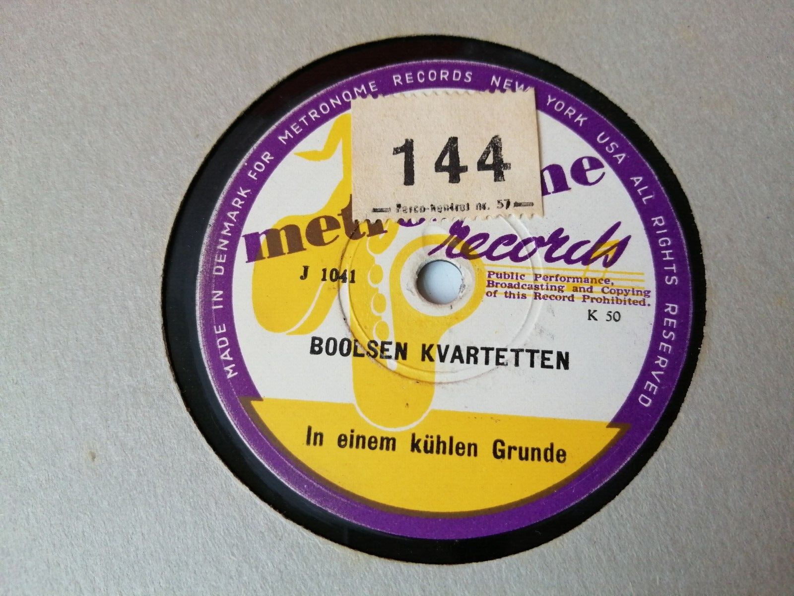 78 RPM  shellacBoolsen KvartettenSandmännchen/I einem Kühlen Grunde