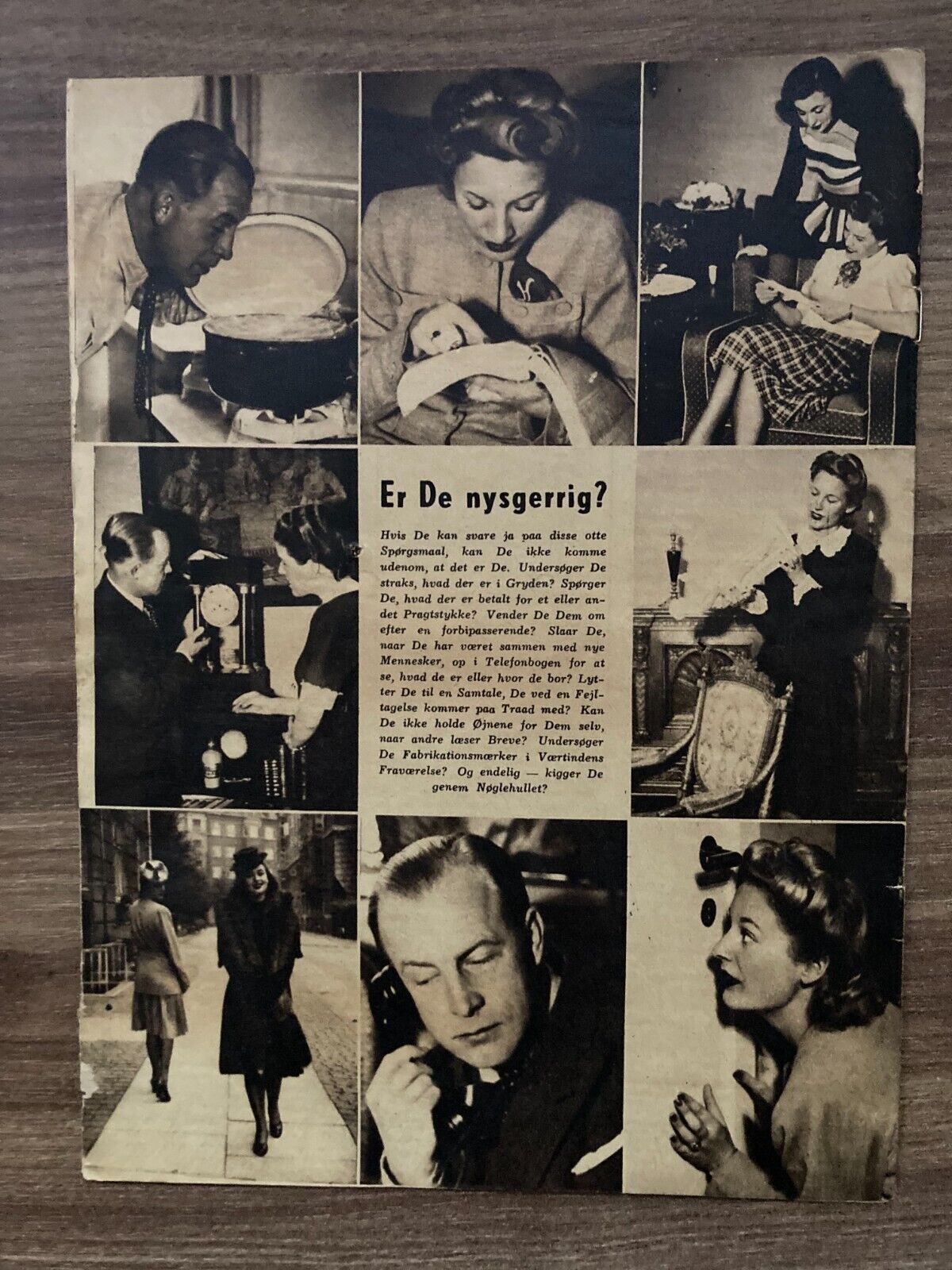 Sigrid Horne-Rasmussen 1940s Complete Antique Danish Magazine "Uge-Magasinet"