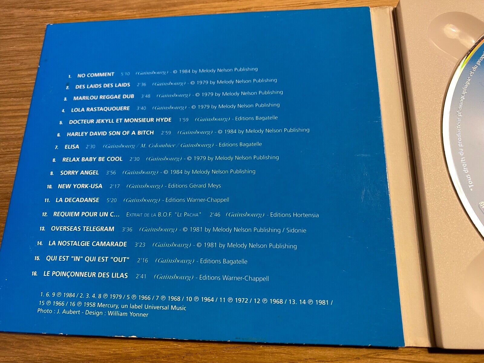 SERGE GAINSBOURG "VOL2" 1988 CD ALBUM 16 TRACKS UNIVERSAL MUSIC DIGIPAK FRANCE*