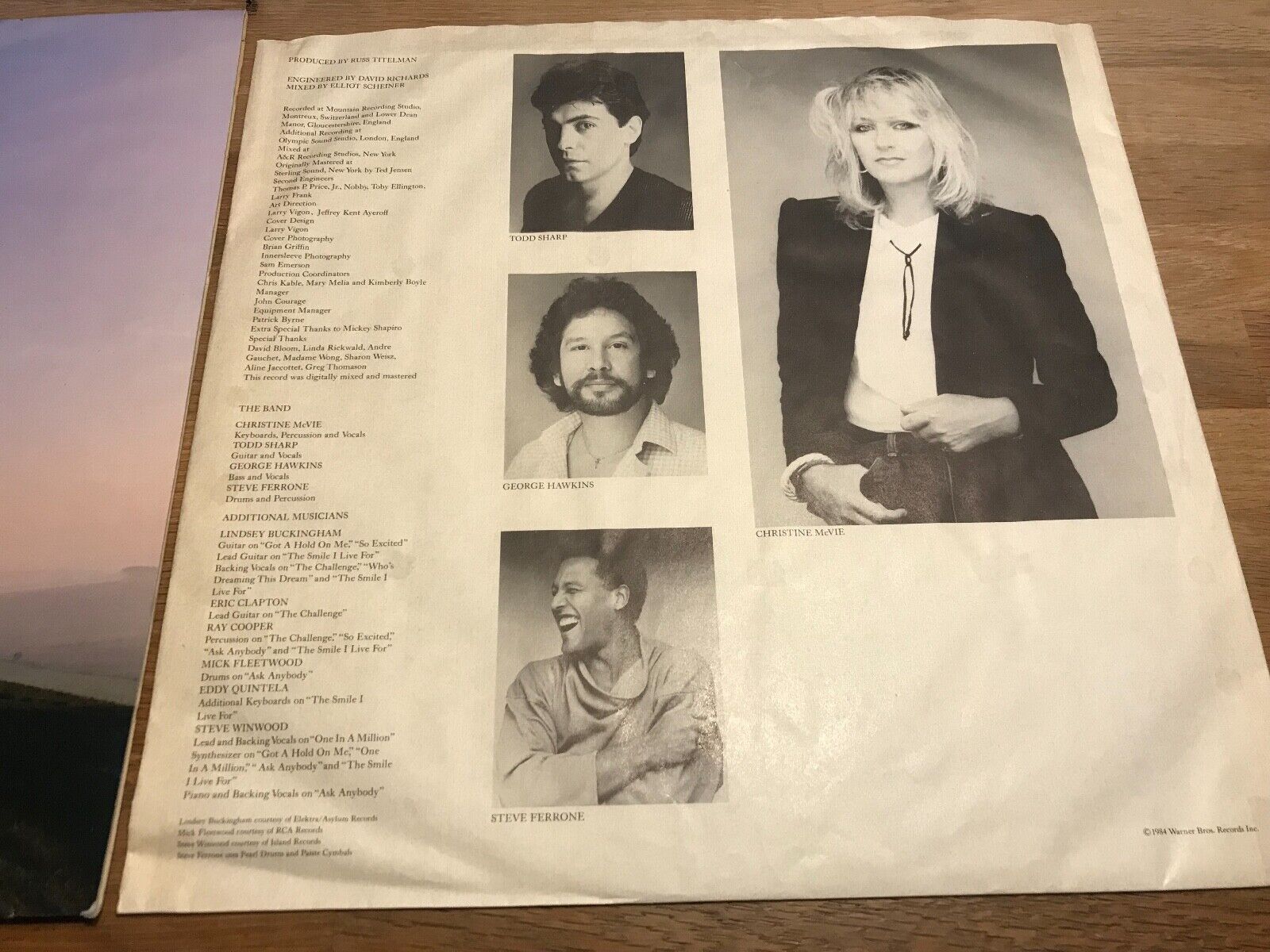 CHRISTINE McVIE WARNER BROS1984 10 TRACKS NCB SCANDINAVIAN PRESSED NCB LP RARE*