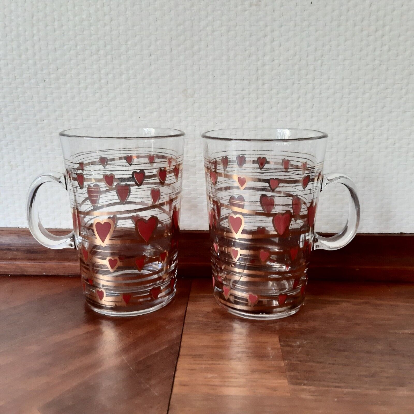 2 x CRYSTAL CHRISTMAS 2004 ANNUAL HOT DRINK GLASSES HOLMEGAARD Peter Svarrer