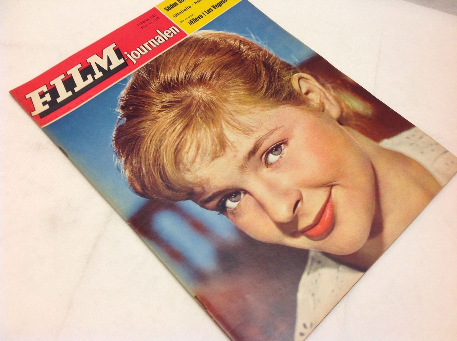 Sabine Sinjen On Front Cover Vtg Original 1961 Danish Magazine "Film-Journalen"