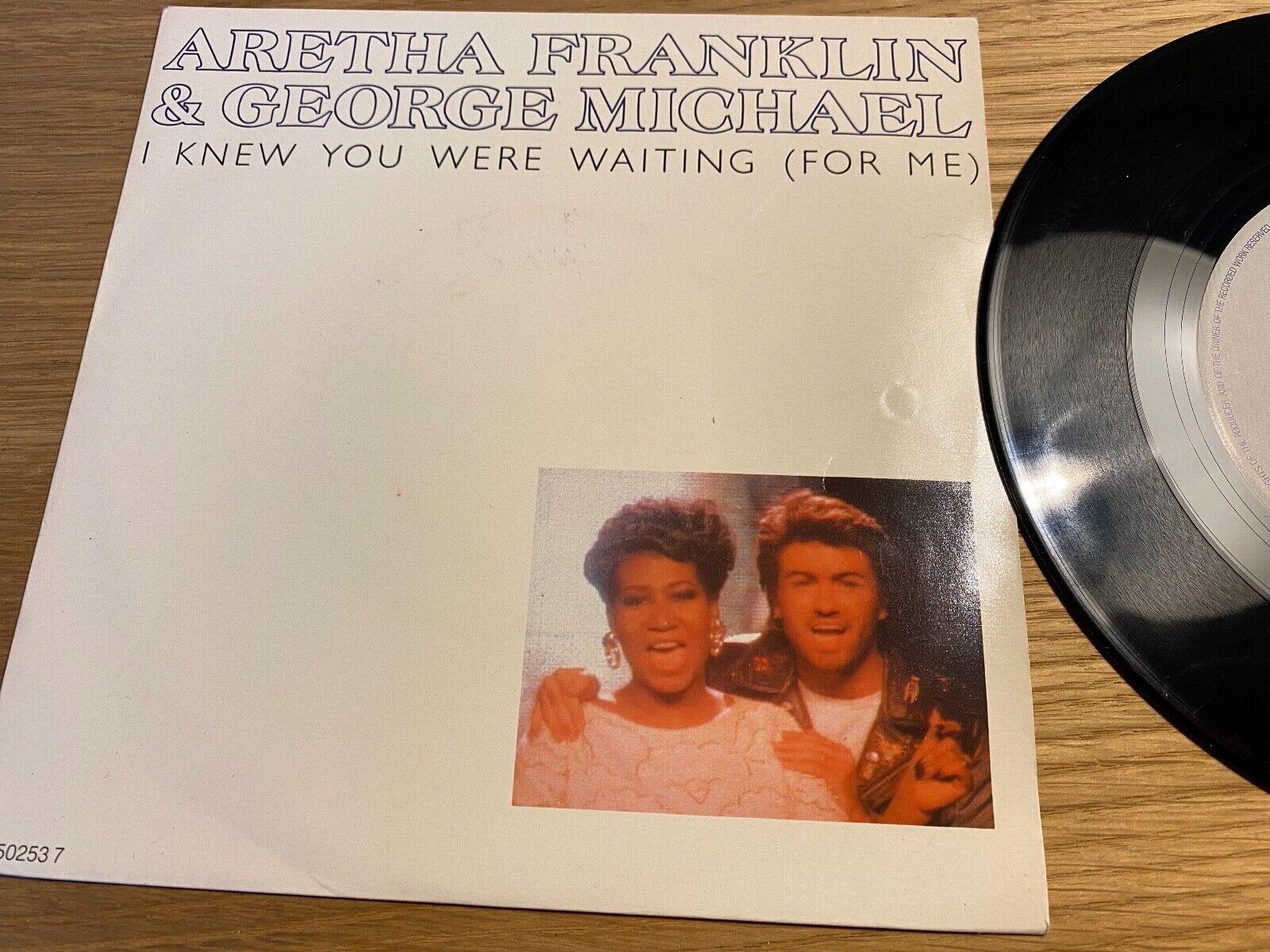 ARETHA FRANKLIN  GEORGE MICHAEL "I KNEW YOU WERE WAITING (FOR ME) " 1986 EPIC 7