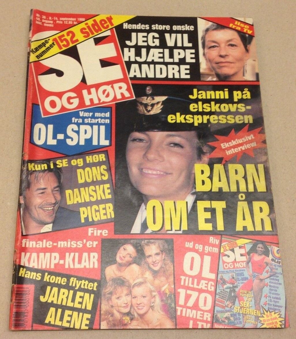 Don Johnson Miami Vice Copenhagen Visit Vtg Danish Magazine 1988 "Se og Hoer"