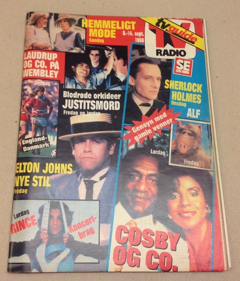 Don Johnson Miami Vice Copenhagen Visit Vtg Danish Magazine 1988 "Se og Hoer"