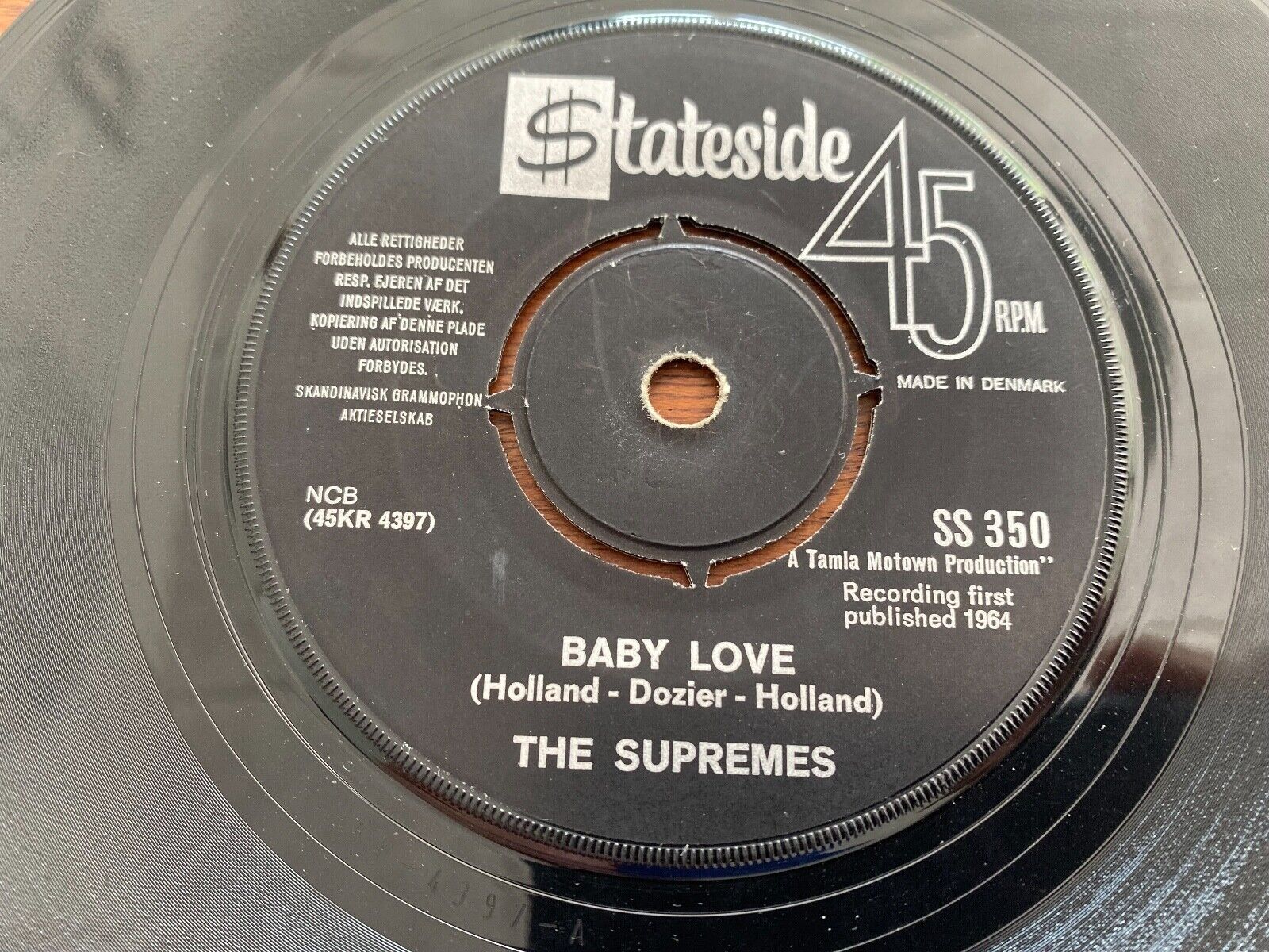 THE SUPREMES "BABY LOVE / ASK ANY GIRL" NCB STATESIDE DANISH PRESS 7" SINGLE OOP