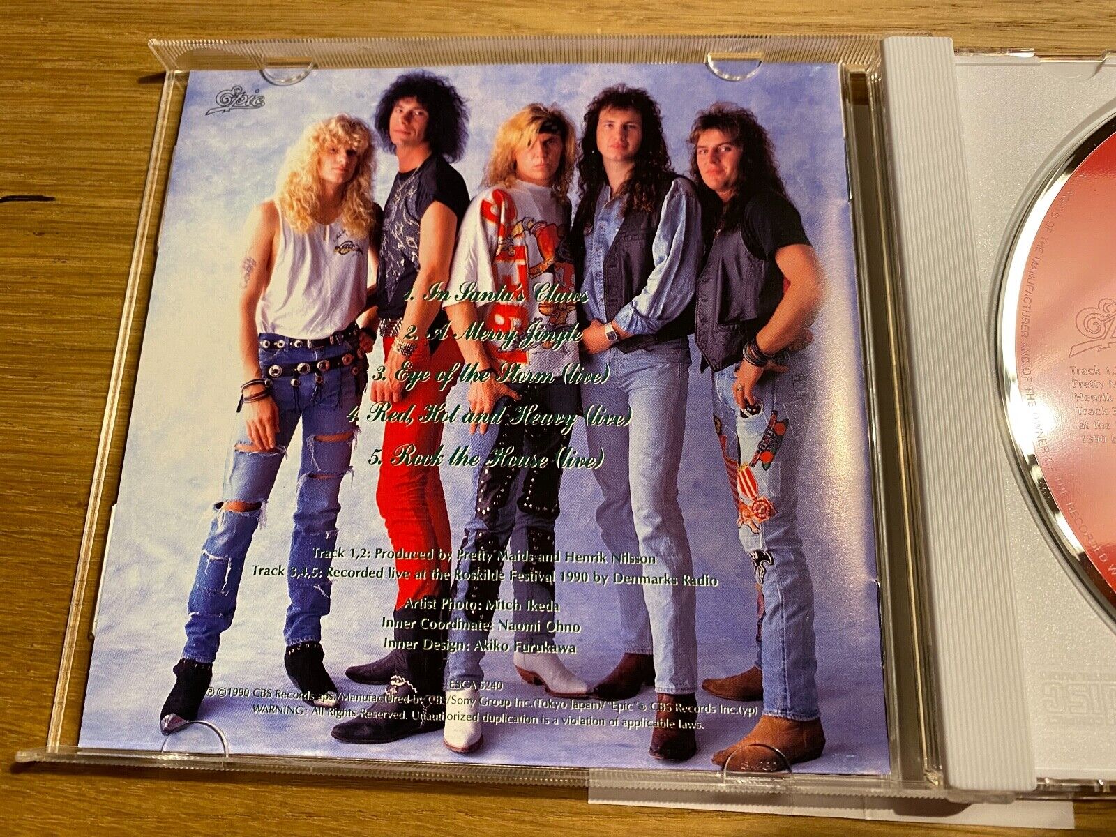 PRETTY MAIDS "IN SANTA´S CLAWS" 1990 CD 5 TRACK CBS RECORDS APS JASRAC JAPANESE*