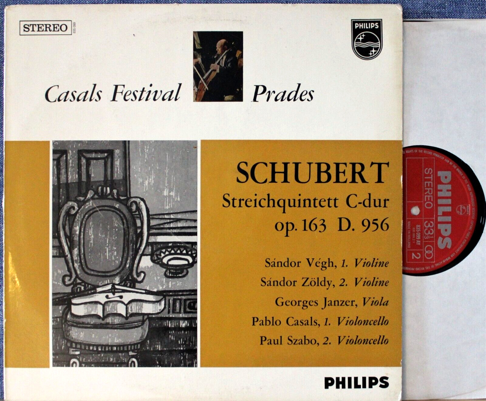 Végh; Casals; etc Schubert (String quintet) Philips 835 099 NM