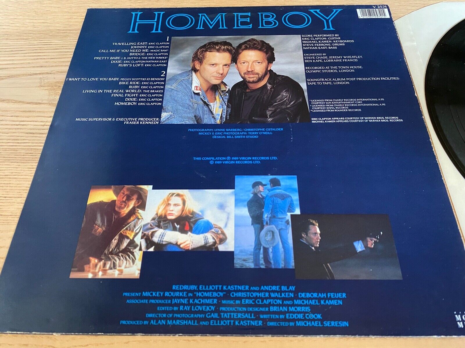 "HOMEBOY" ORIGINAL MOTION PCTURE SOUNDTRACK 1989 14 TRACK UK VIRGIN ERIC CLAPTON