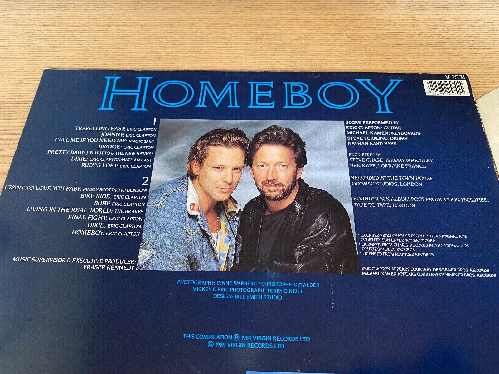 "HOMEBOY" ORIGINAL MOTION PCTURE SOUNDTRACK 1989 14 TRACK UK VIRGIN ERIC CLAPTON