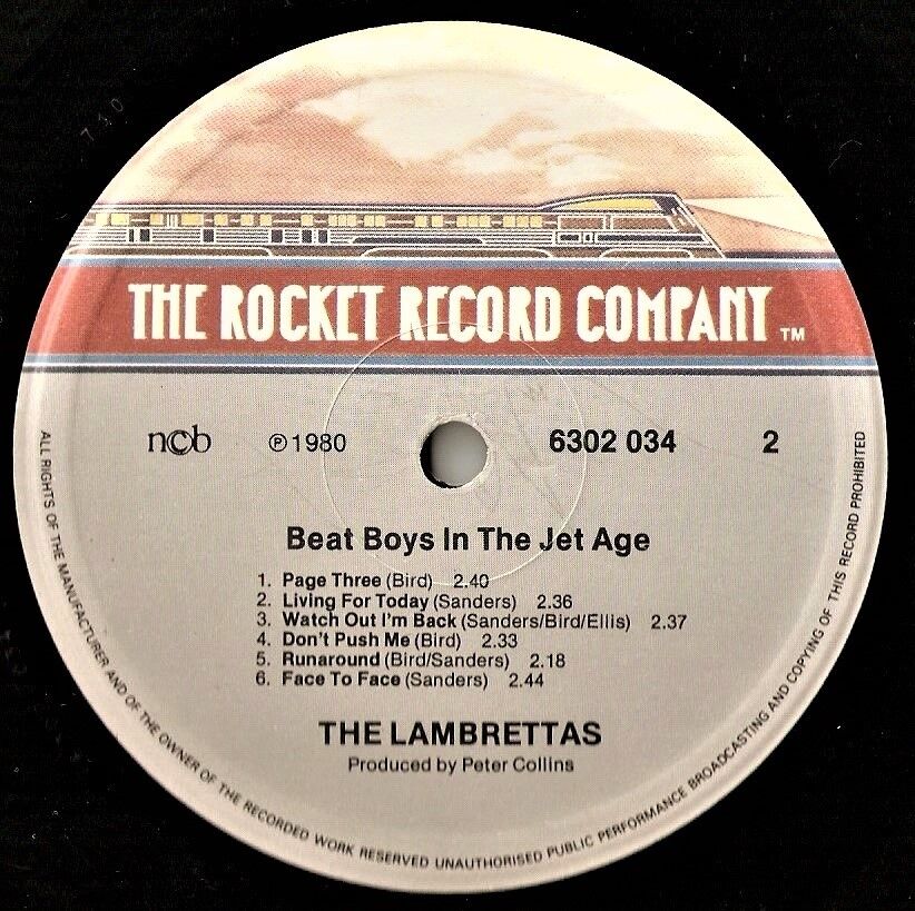 THE LAMBRETTAS "MISPRESSED" NORWAY BEAT BOYS IN THE JET AGE LP 1980 MOD REVIVAL