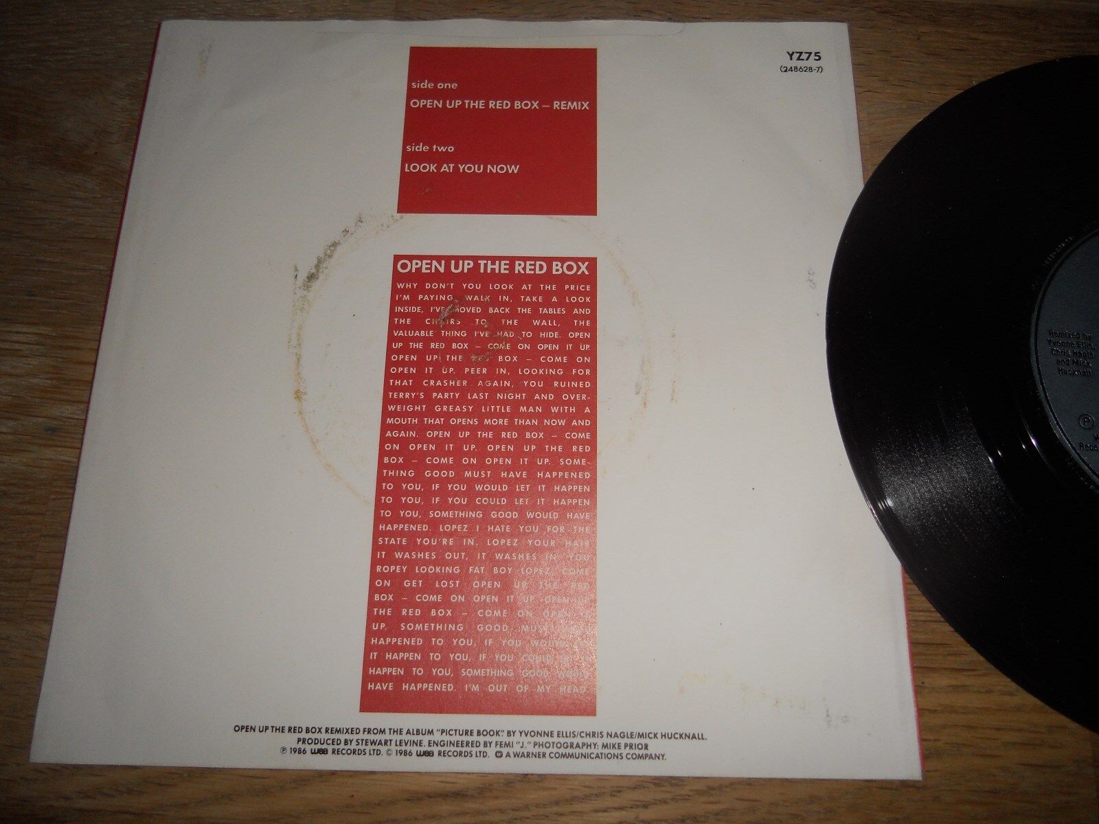 SIMPLY RED "OPEN UP THE RED BOX" REMIX "LOOK AT YOU NOW" 1986 WEA UK VINYL RARE