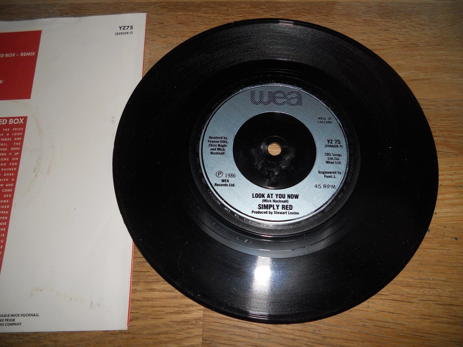 SIMPLY RED "OPEN UP THE RED BOX" REMIX "LOOK AT YOU NOW" 1986 WEA UK VINYL RARE