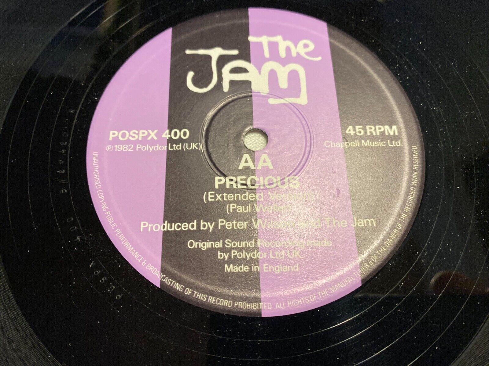 THE JAM "TOWN CALLED MALICE/PRECIOUS" 1982 POLYDOR UK RECORDS 12" UK MAXI 45 RPM